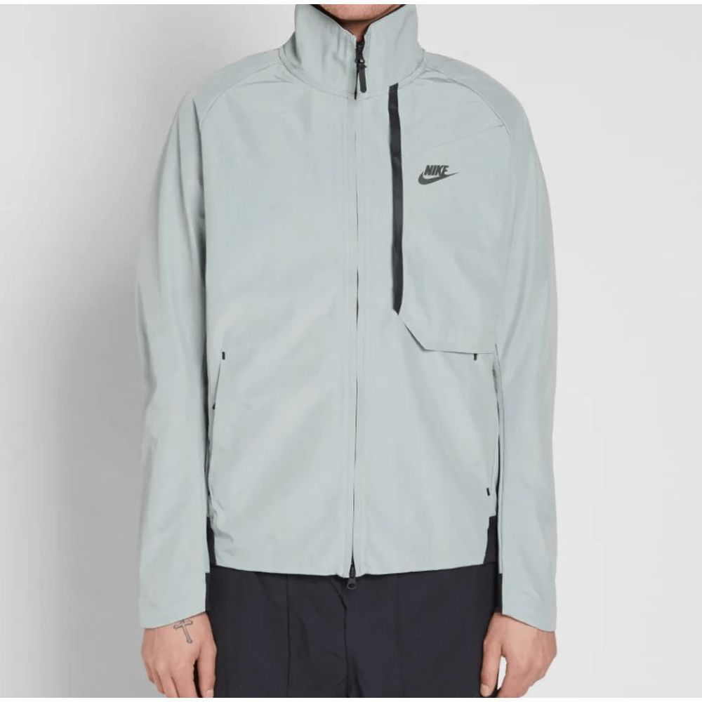 NEW Men's Large NIKE TECH Fleece Shield Jacket Coat Light Gray Grey 914082 019 - Picture 5 of 8